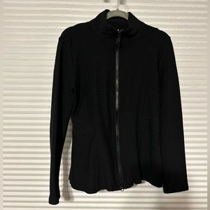 Sno Skins Black Stretch Textured Athletic Jacket Medium